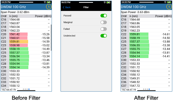 FX92's Before and After filtering out marginal and failed channels