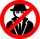 Cyber security (hacker) warning icon