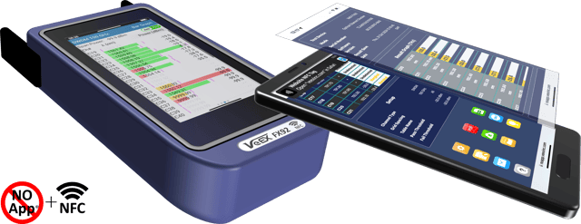 VeEX FX92 OCC test result transfer via contactless NFC