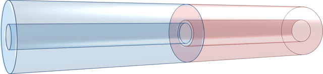 Simplified illustration depicting fiber core diameter mismatch that can cause "gainers" in the OTDR trace.
