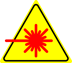 Laser warning icon