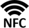 Near Field Communication logo and transceiver location indication