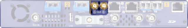 External clock input ports (SMA) available on VeEX TX340s test set