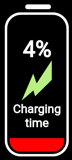 VeEX V90-series low battery charge status