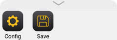 Test application menu (swipe up to display it)