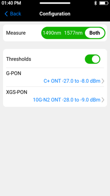 OPM configuration menu