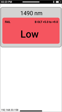 GPON OPM results without signal detected