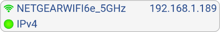 Connection status summary box. Tap to see more WLAN details