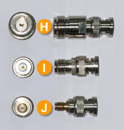 Suggested short hard adapter for N, TNC and SMA connectors.